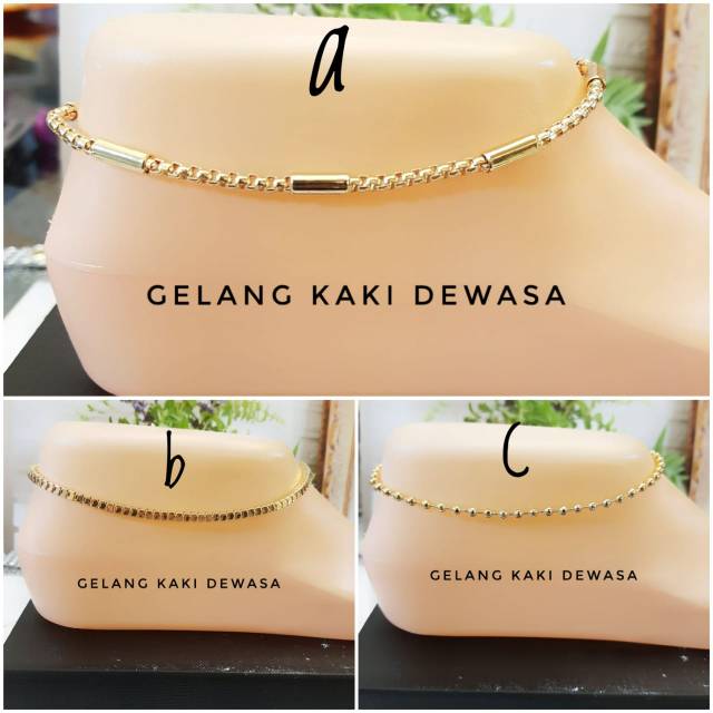 Xuping gelang kaki lapis emas 0619h