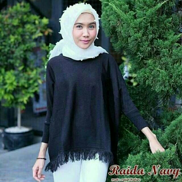 Raida sweater knit wanita -NGROS