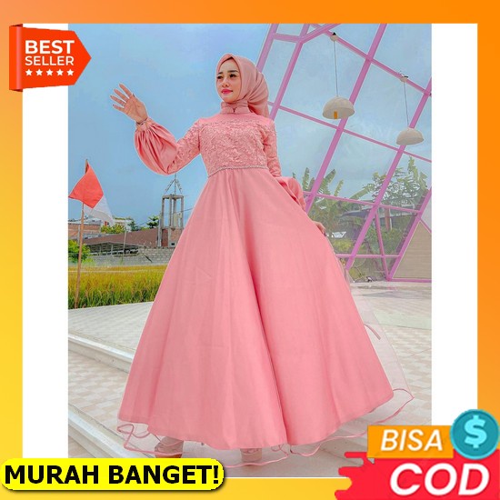 Midi Dress Jumbo Ld 120, Midi Dress Wanita Korea Lengan Panjang, Midi Dress Wanita Terbaru Bahan Ray