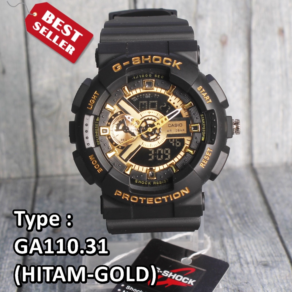 PALING LAKU !!! G Shock GA-110 Hitam gold Rosegold Jam tangan pria Couple digital sproty anti air elegant