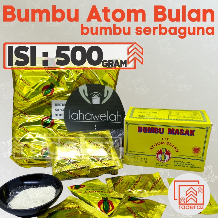 

Bumbu ATOOM BULAN KEMASAN BESAR isi 500gram by RADERAZ (bisa GROSIR bisa COD)