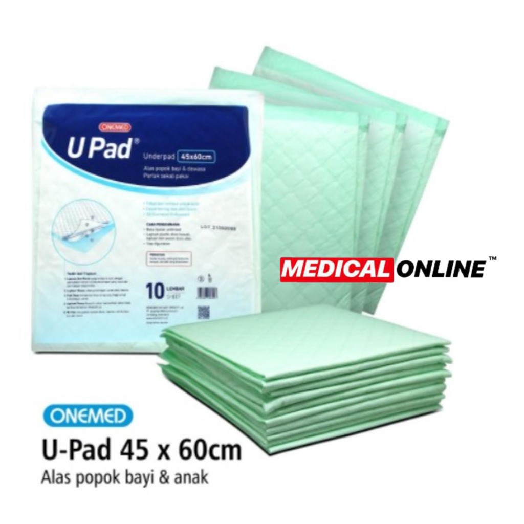 UPAD ONEMED UNDERPAD PERLAK ANTI BOCOR ISI 10 PER PACK MEDICAL ONLINE MEDICALONLINE