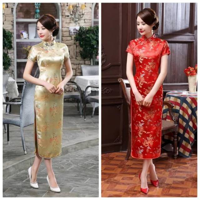Promo Cheongsam Import Dress Shanghai Wanita Anggun