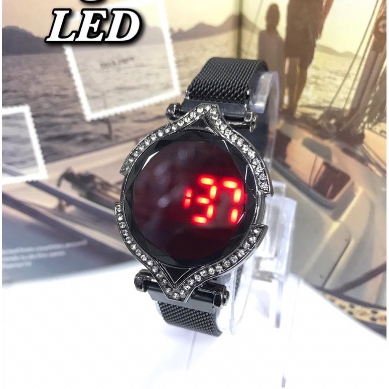 [BISA COD!] Jam tangan magnet LED wanita digital layar sentuh / JF051