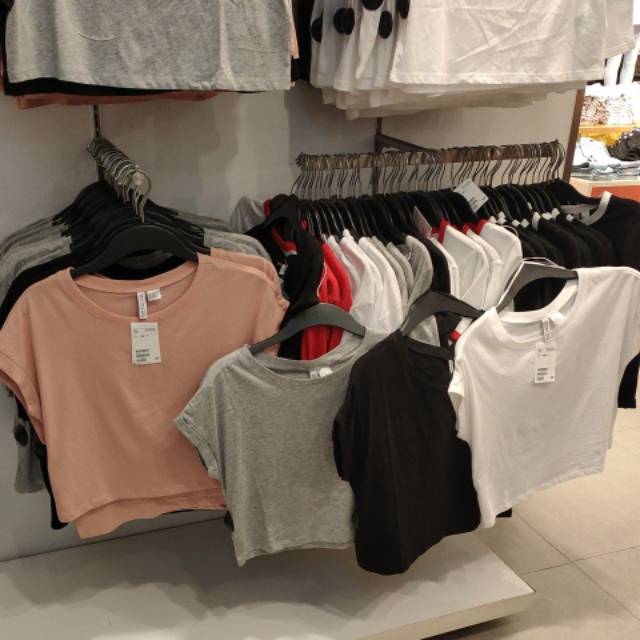 h&m crop top shirt