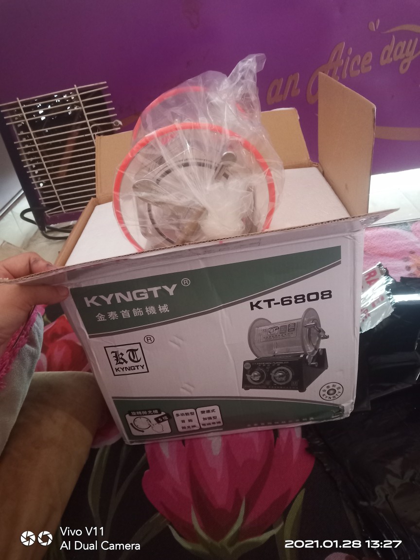 Mesin Sangling / Mesin Molen / Mesin Mini Tumbler Kyngty Kt 6808 / Mesin Pencuci Perhiasan