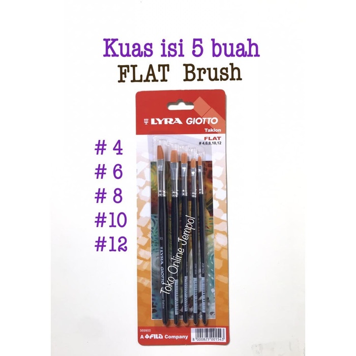 

FLAT Brush isi 5 Kuas Plat Set Lyra Giotto 569900 Taklon art ATK0956LY