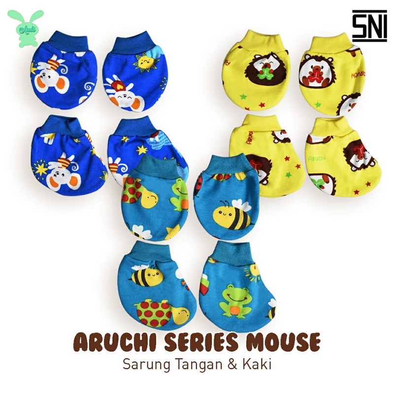 Aruchi Sarung Tangan Kaki / Mitten &amp; Booties / STK (3 pasang)