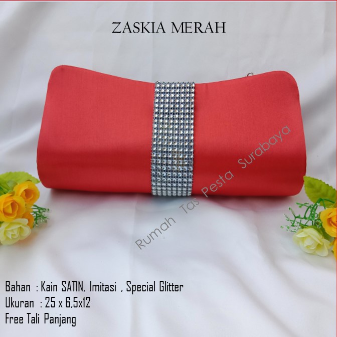 Tas Imut,Tas Kondangan,Tas Gliter,ZASKIA MERAH