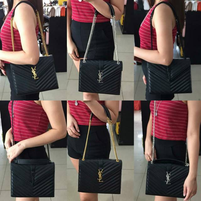 YSL MONOGRAM ENVELOPE BAG 8698