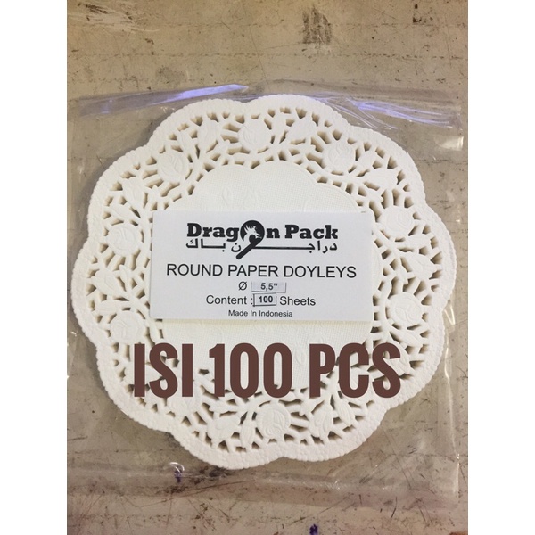 Paper Doilies 5.5&quot; Alas Renda kertas doyleys 13.5 cm 5,5” isi 100 pcs