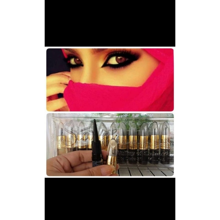 STARLET KAJAL| lusin isi  12pcs  | DRY EYELINER | CELAK MATA | CELAK SIPAT MATA KHAS ARAB .