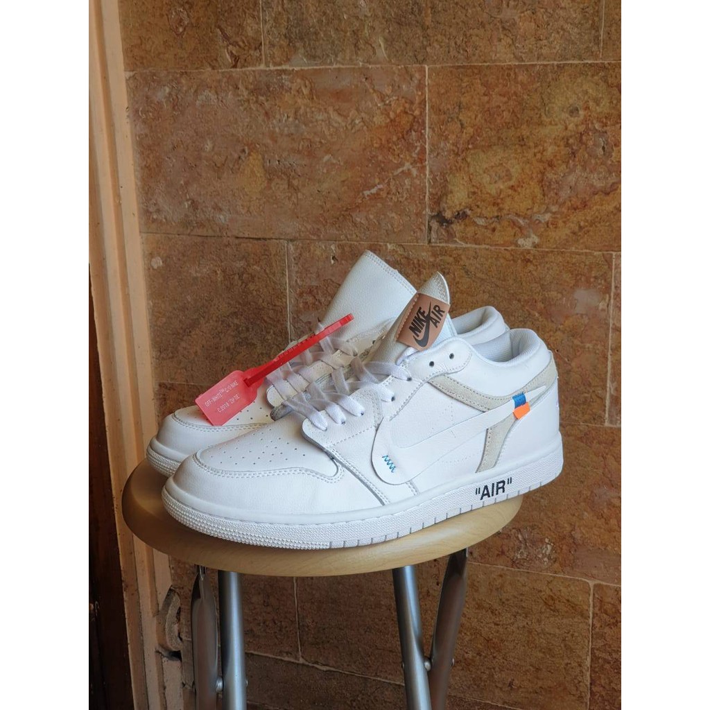 Sepatu NIKE Air Jordan 1 Low Off White Triple White Premium Quality 40-44