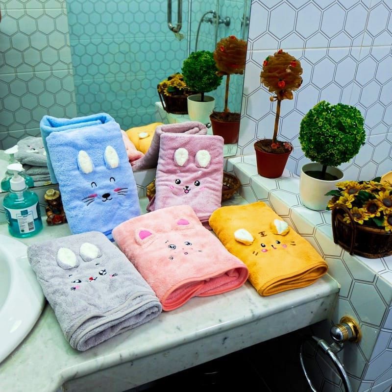 Handuk Bayi Microfiber uk. 50 x 100 Karakter Lucu Warna Random Terjangkau