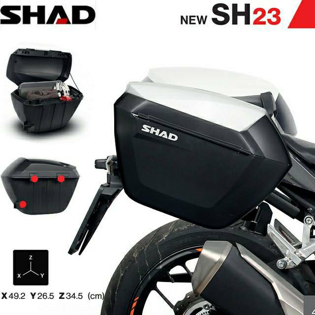 Side box sh23 Kawasaki Z250 dan ninja 250 fi ORI Shad