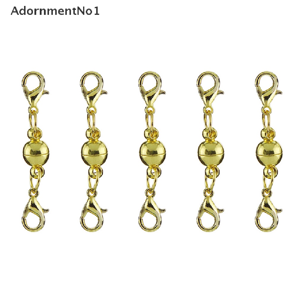 (AdornmentNo1) 20pcs Kait Clasp Magnetik Warna Silver / Gold Untuk Membuat Perhiasan DIY