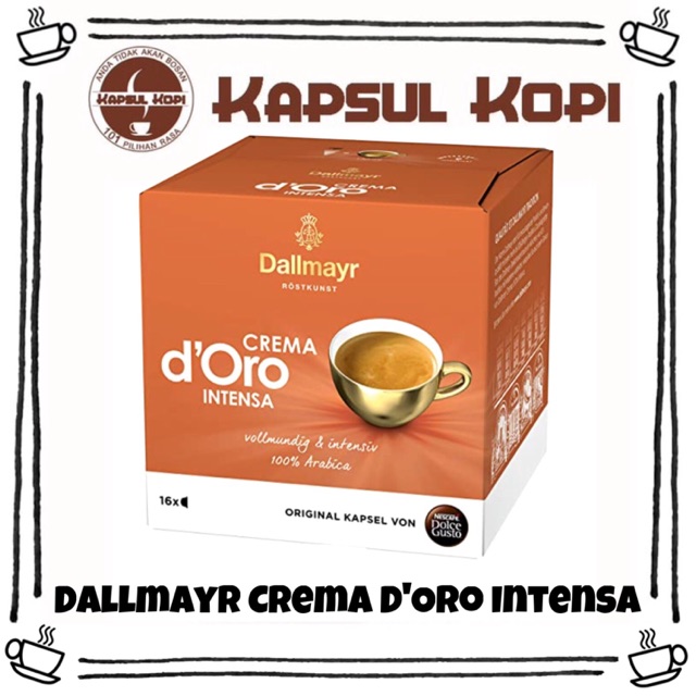 

Dallmayr Crema D’oro Intensa Import KapsulKopi Nescafe Dolce Gusto Coffee Capsule