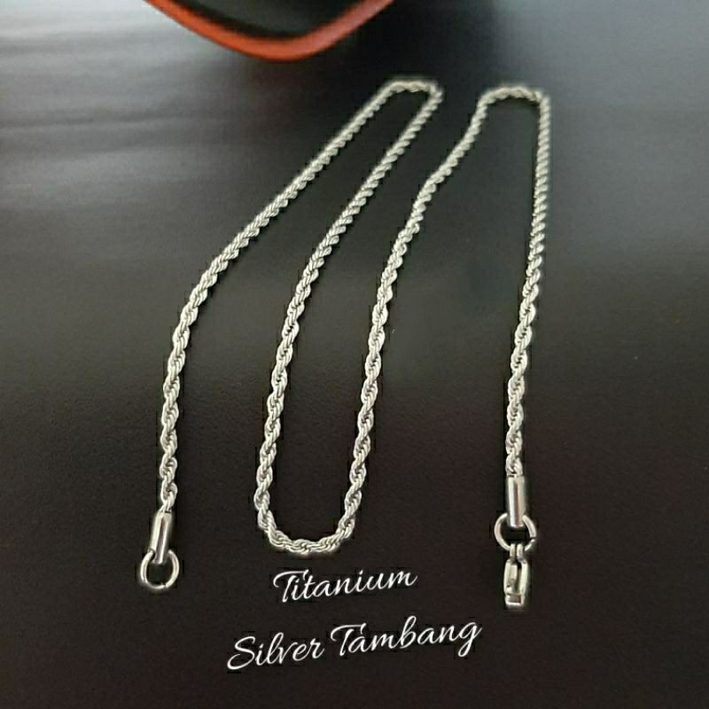 Kalung Titanium Model Tambang High Quality Anti Karat