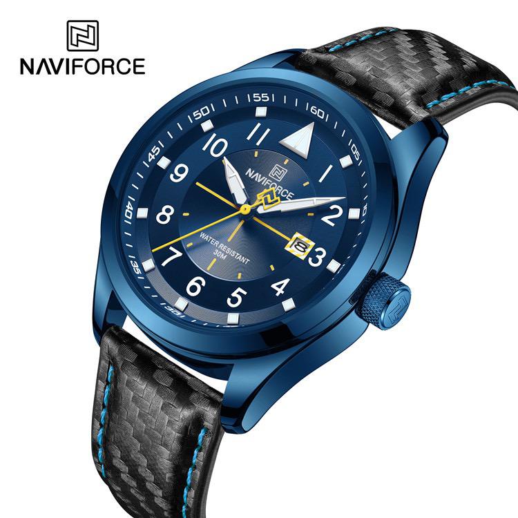 JAM TANGAN PRIA TALI KULIT NAVIFORCE NF-8022 ORIGINAL WATERESISTAN/JAM TANGAN NAVIFORCE TALI KULIT/