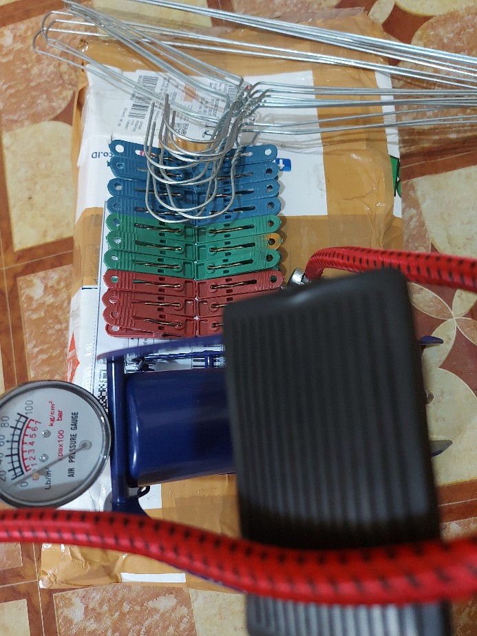 Pompa Kaki Injak Serbaguna Bola Balon Sepeda Foot Pump 100 Psi Tekanan Berfungsi Palazzo/werkline