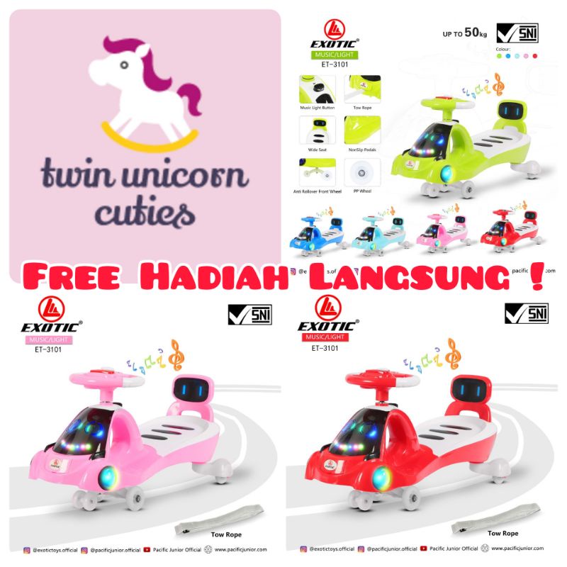 SWING CAR EXOTIC ET-3101 RIDE ON