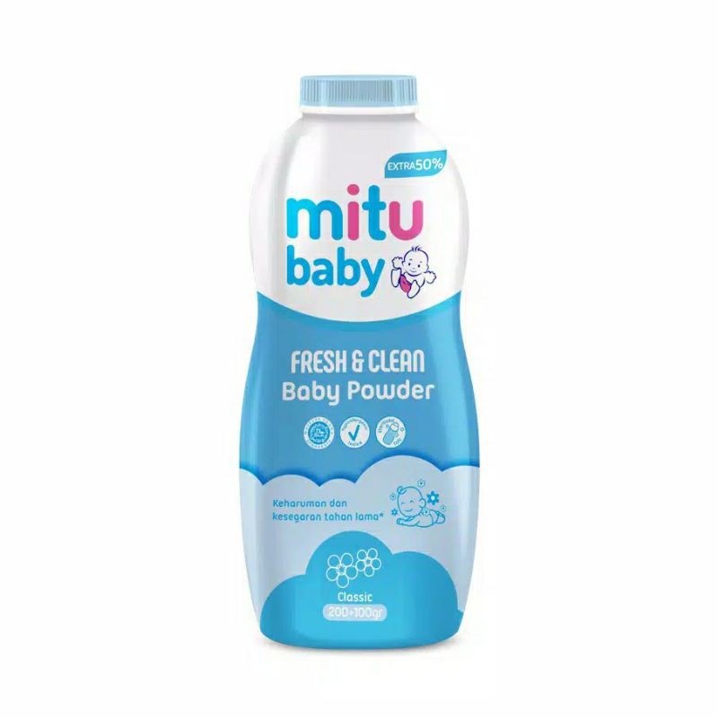 MITU BABY POWDER 200GR + 100GR