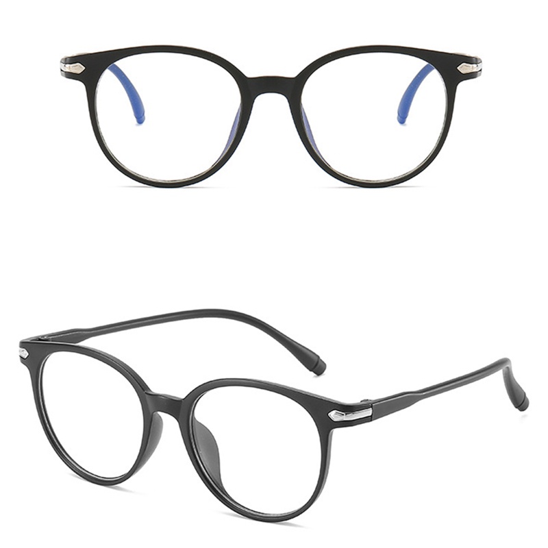 Kacamata Vintage Frame Bulat Bahan PC Transparan Polos