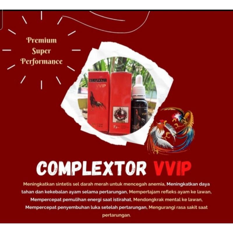 DOPING COMPLEXTOR vvip ayam tarung vitamin anti pendarahan stop darah tahan pukul asli ori mercyfowl