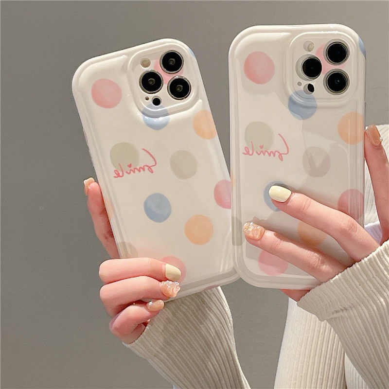 Case Motif Print Polkadot Untuk IPhone 12 13 11 Pro Max X Xs Max Xr 6622