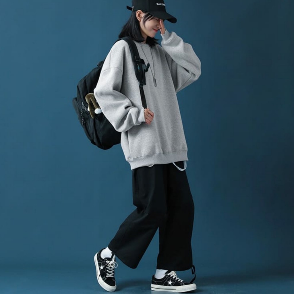 HARGA PROMO !! Sweater Basic Polos Wanita Best Seller Unisex Pria &amp; wanita