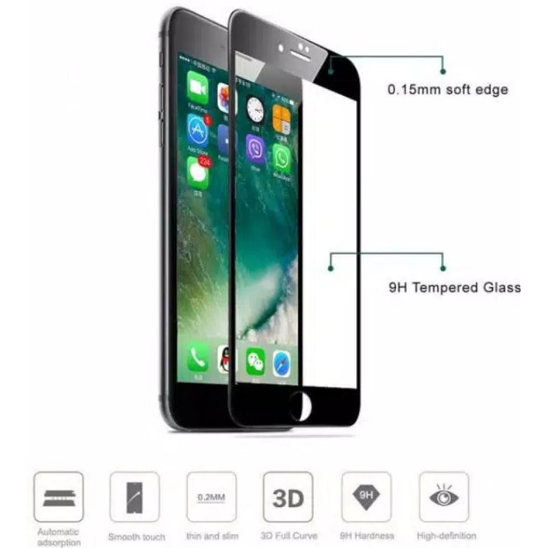 Tempered Glass IPhone 7/8 &amp; 7+/8+ Full Cover Protector Screen Premium Glass Anti Gores/Temper Glass/Tg