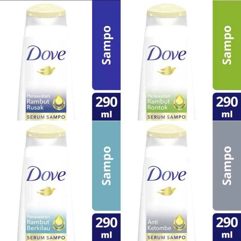 Dove Shampoo 320ml / 300ml / 290ml Shampoo Dove 320ml / 300ml / 290ml Botol