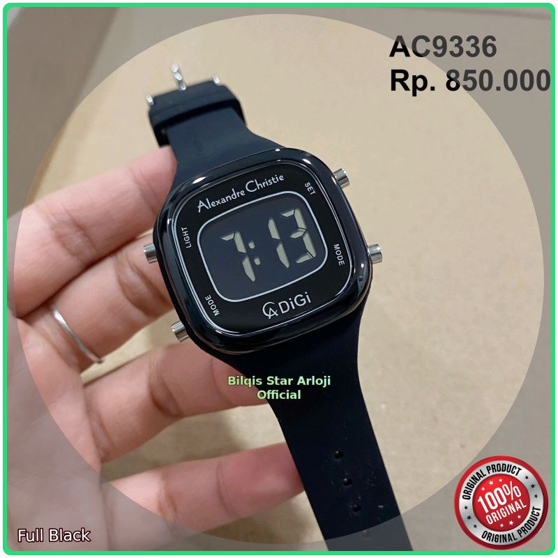 Jam Tangan Digital Terbaru Ac 9336 Tali Karet Original