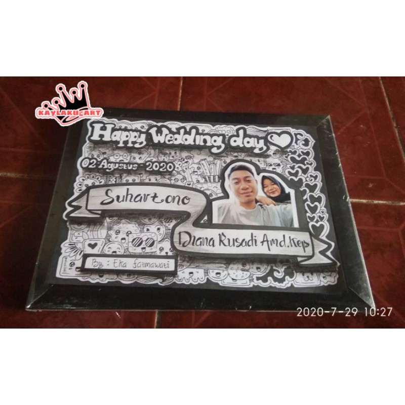 Doodle art wedding birthday graduation anniversary biodata bayi