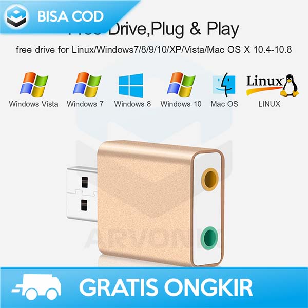 SOUNDCARD USB EXTERNAL 7.1 HIFI MAGIC VOICE 3D AUDIO &amp; MICROPHONE ORI