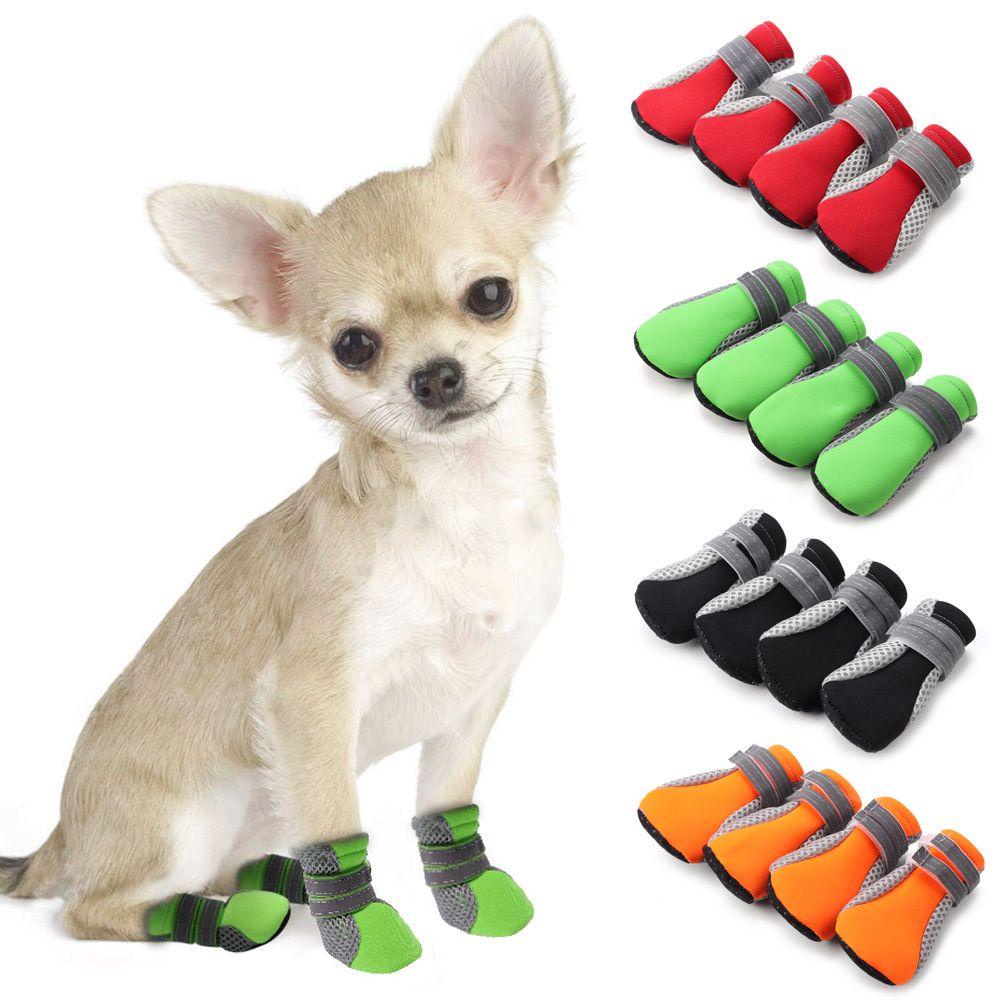 Solighter Sepatu Anjing Kucing Anti Air Antislip Reflektif Puppy Socks