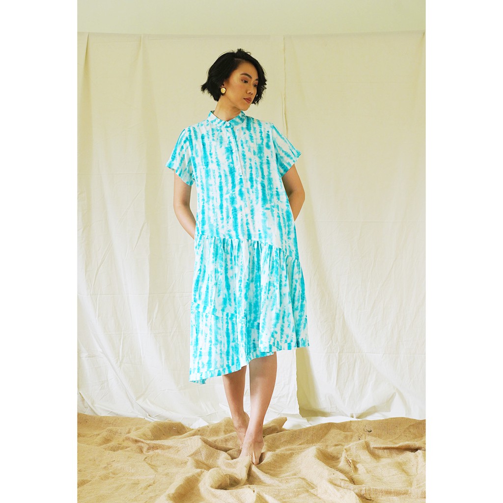 

NONA Summer Dress Short Sleeve Light Blue