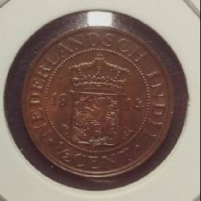 Koin 1/2 Cent Netherland Indies Tahun 1914