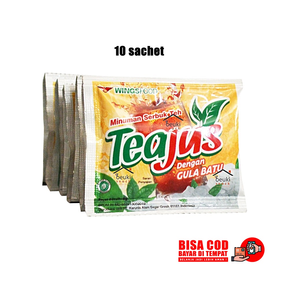 

Teajus Rasa Gula Batu isi 10 Sachet Tea Jus Minuman Teh Bubuk Instant MENYEGARKAN