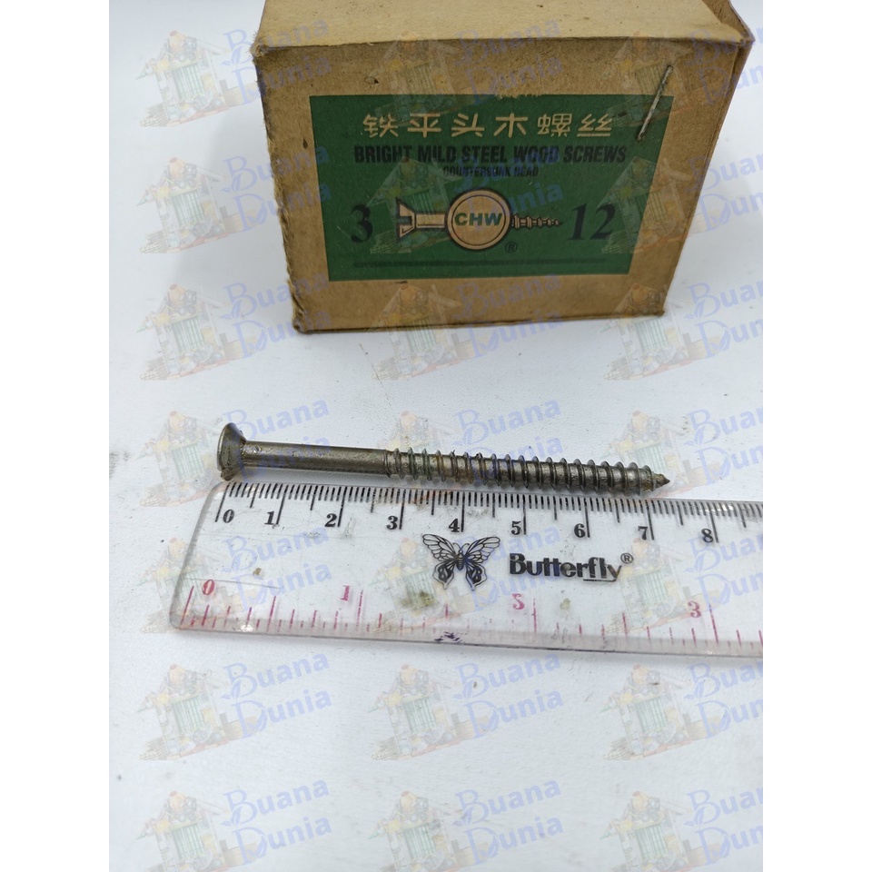Skrup Kayu CHW 3x12 Minus (-) | Wood Screw CHW