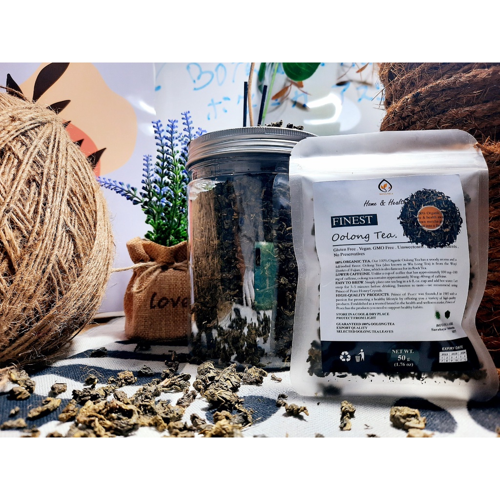 

Botanica Taiwan Oolong Tea Leaves 250 gr/500 gr/1000 gr Teh Oolong Taiwan Import (Jar Pack)