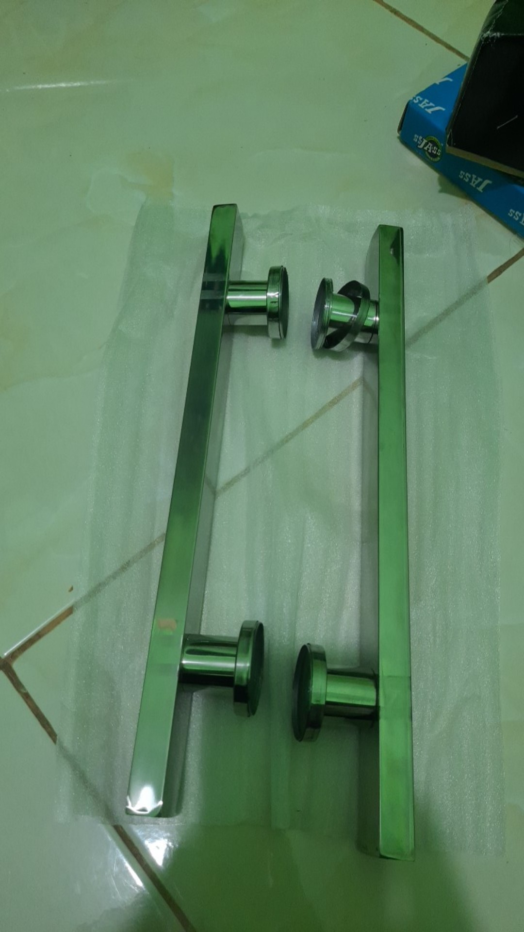 Handle Pintu Minimalis Stainless 2 Set+kunci