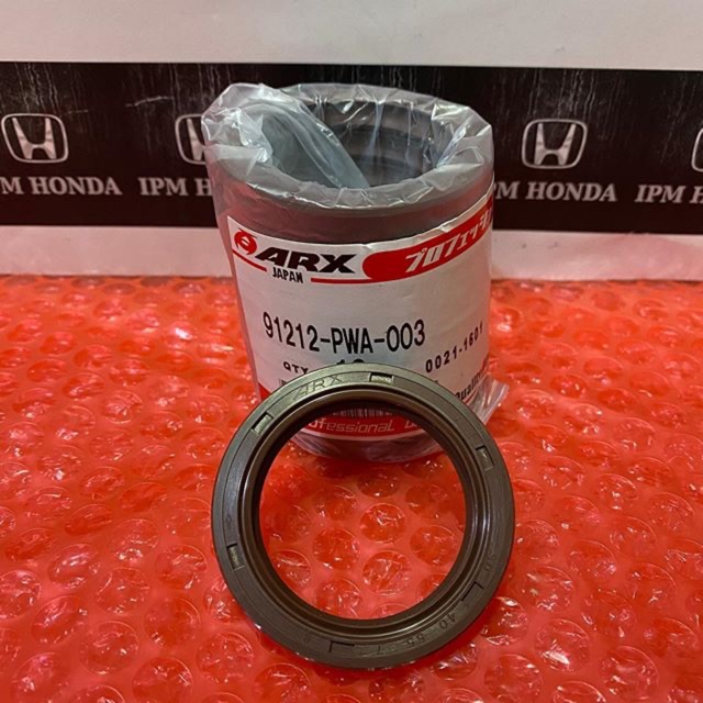 91212 PWA ARX / NK Japan Oil Seal Sil Krek Kruk As Crankshaft Kecil Depan Honda Jazz GD3 Idsi Vtec S RS GE8 GK5 City GD8 GM2 GM6 BRV HRV Brio Mobilio Freed