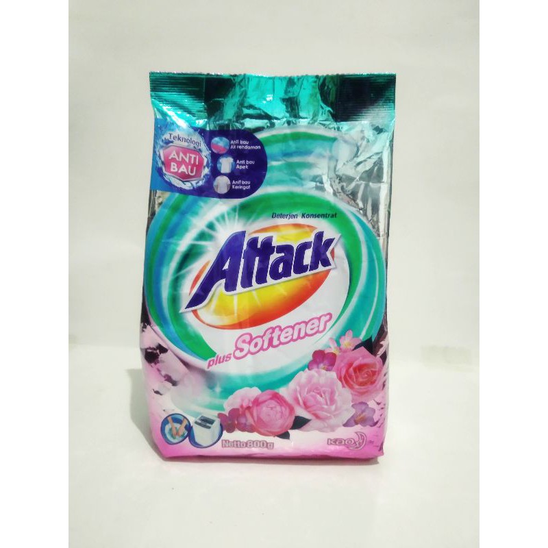 Attack deterjen bubuk plus softener 800gr