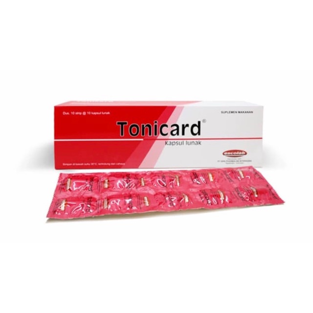 Tonicard strip 10 tablet ( supplement antioxidant kesehatan jantung )