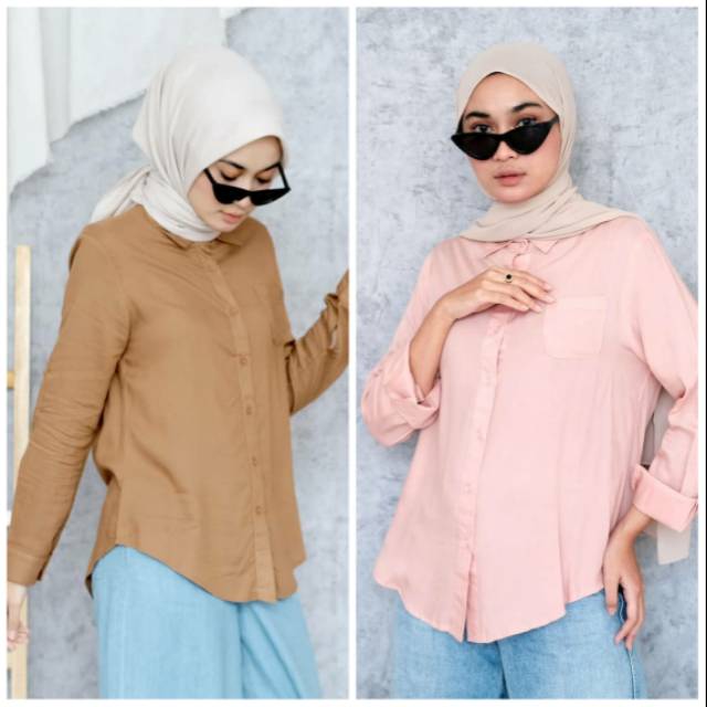 BASIC SHIRTS KEMEJA KATUN LD 94 CM L