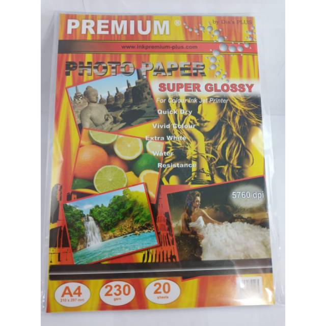 Photo Paper Super Glossy 230 - Kertas Foto Super Glossy 230 gsm