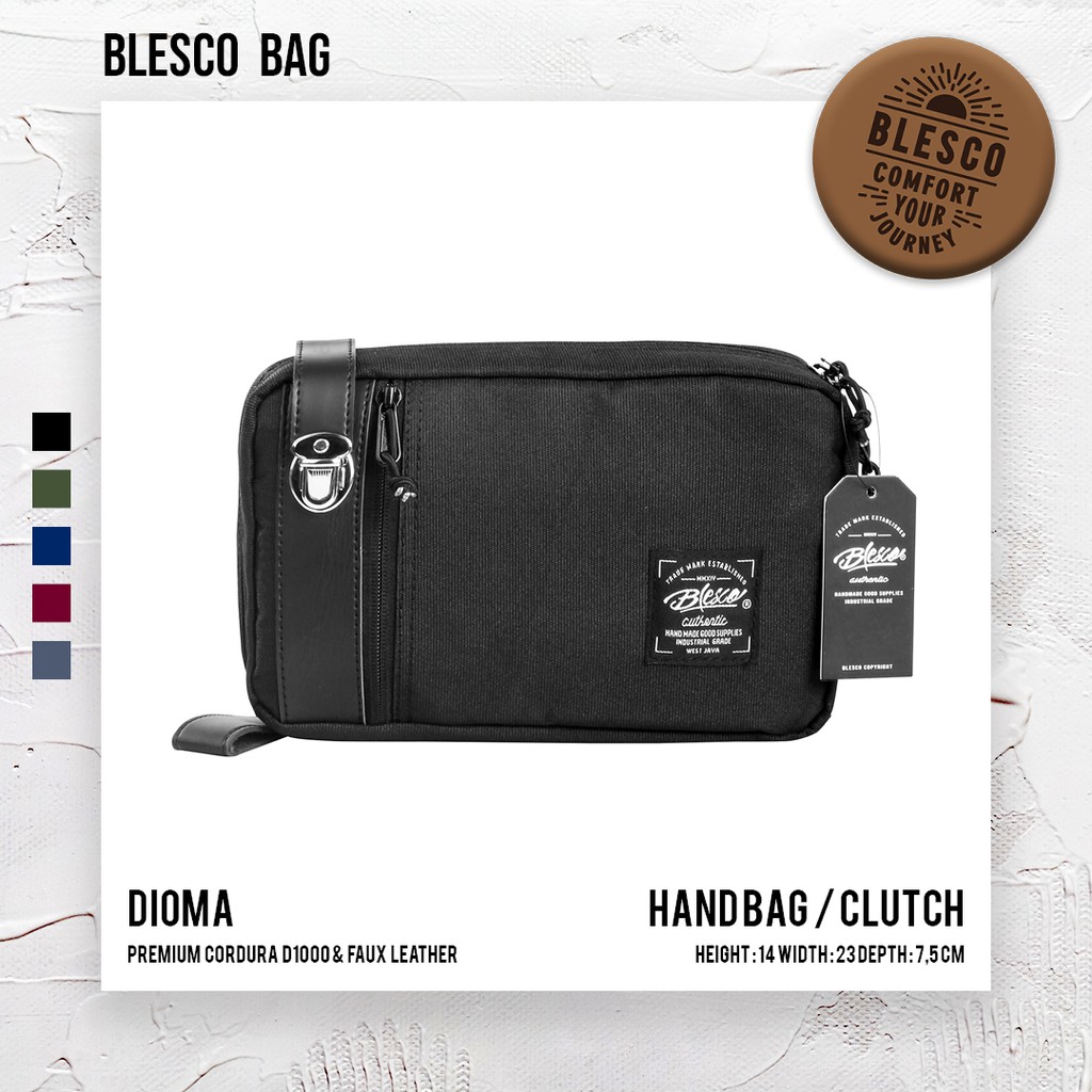 Tas Handbag Pria Premium Clutch  Warna Hitam - Blesco Dioma