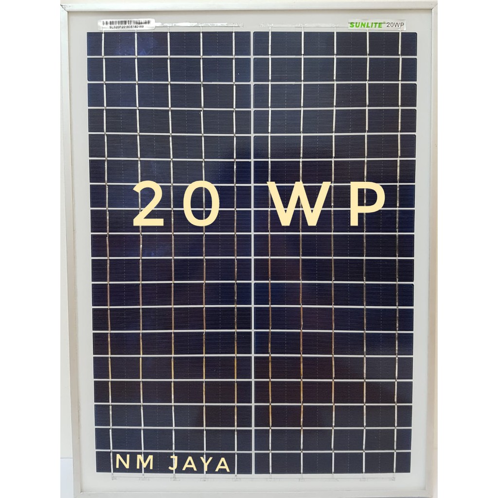 Solar Panel Surya Solar Cell 20WP 20 Watt 20 W Poly Sunlite