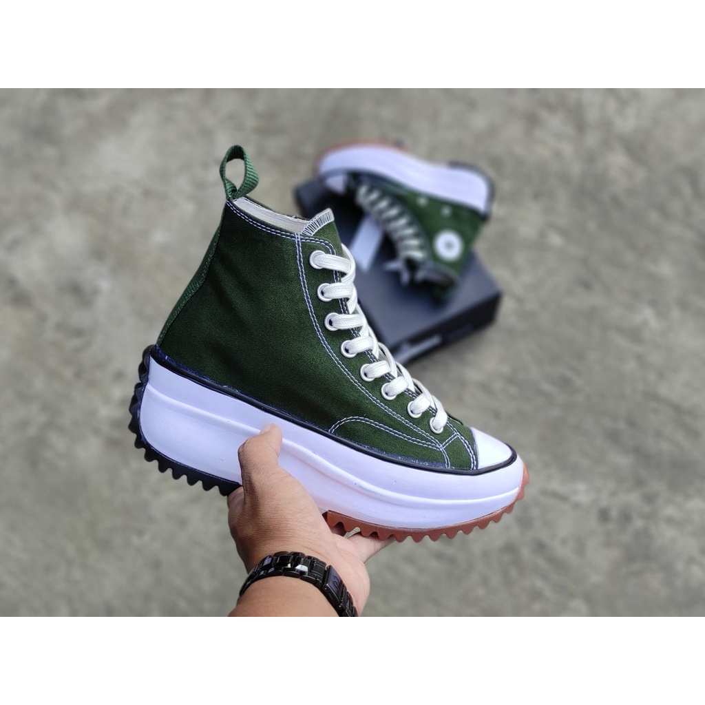 SEPATU SNEAKERS WANITA CONVERSE RUN STAR HIKE ARMY HI / SEPATU CEWEK CASUAL DISTRO KEREN IMPORT